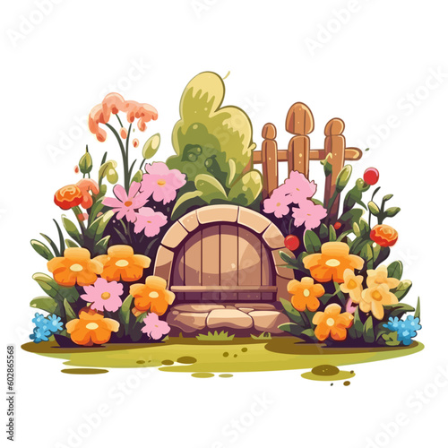 flowers and grass garden style 7