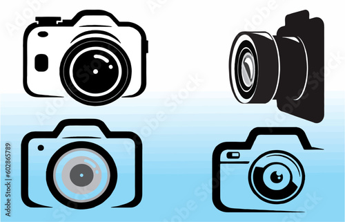 Set and collection of Camera icons in different style and shape. World photography day theme. Editable vector, easy to change color or size. eps 10.
