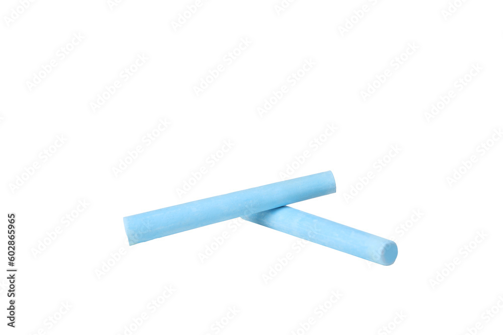 Color chalk isolated on white background, PNG