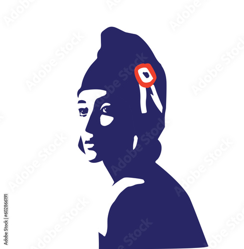 Foto illustration de Marianne française, symbole de la révolution