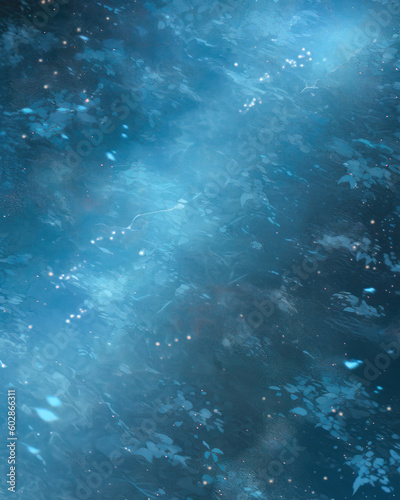 Abstract background with blue water and stars. Fantasy fractal texture