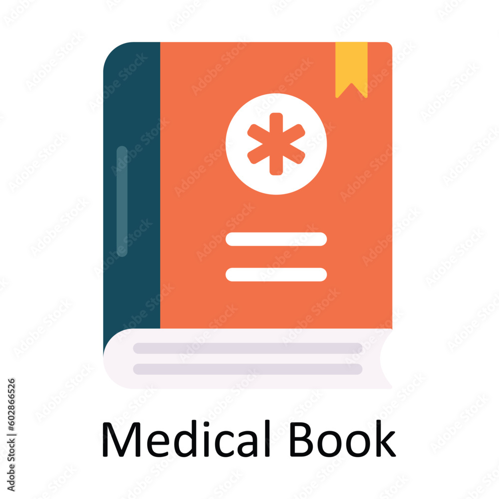 Medical Book vector Flat Icon Design illustration. Medical and Healthcare Symbol on White background EPS 10 File