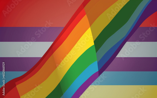 Rainbow background, gay pride, LGBTQ themed multiple colors with blurred lines, striped, pattern background.