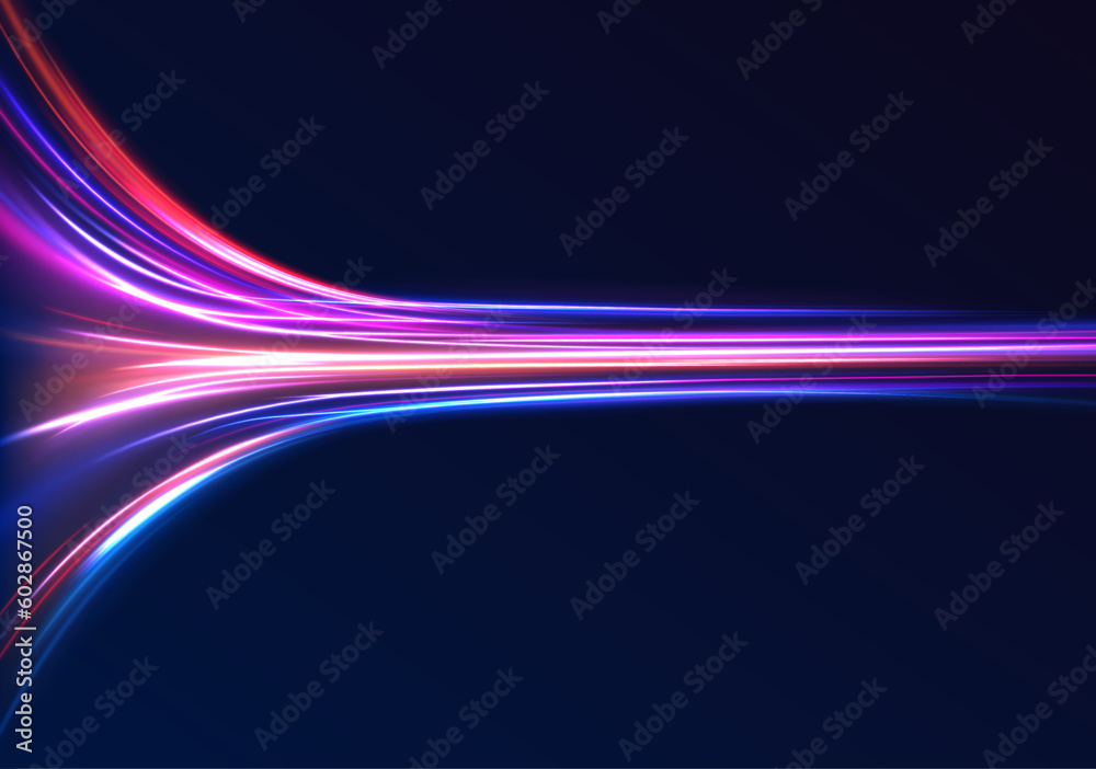 Abstract Neon Color Glowing Lines Background Vector Futuristic Empty Abstract Neon Color Glowing Lines Background Vector Futuristic Empty