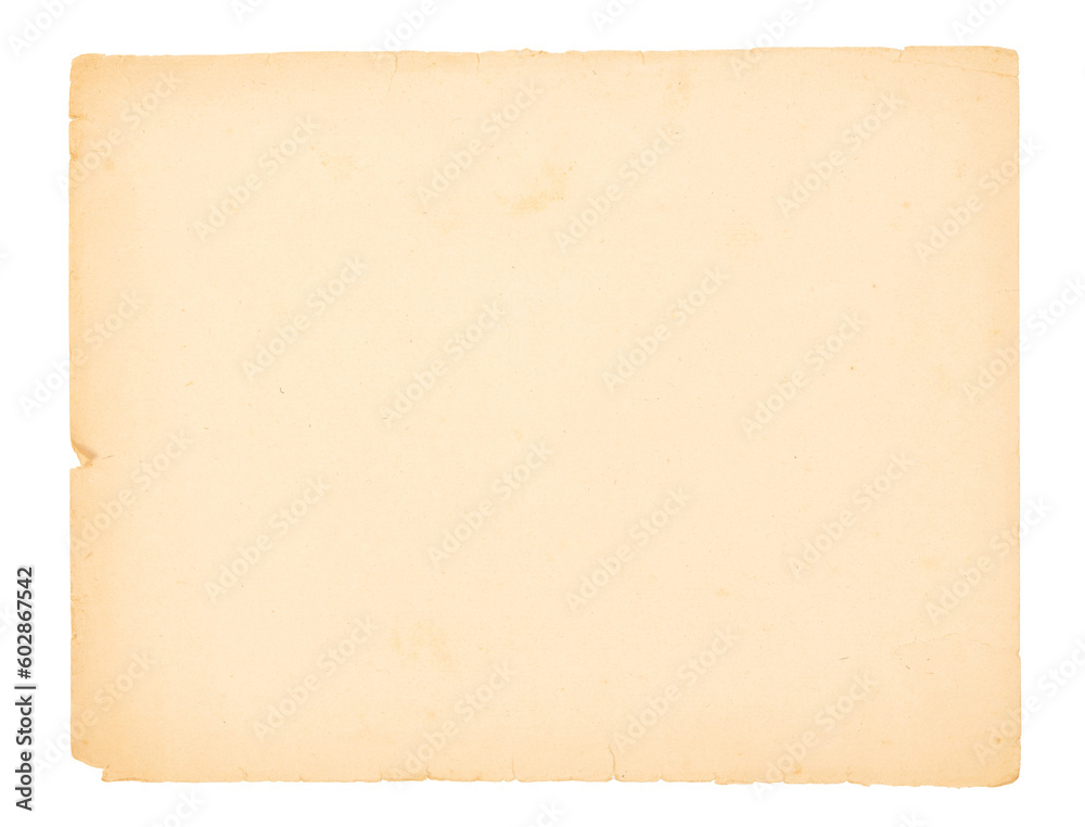 Old paper texture isolated on white background