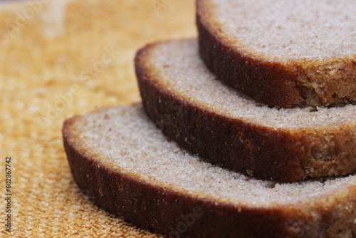 Slices of black bread