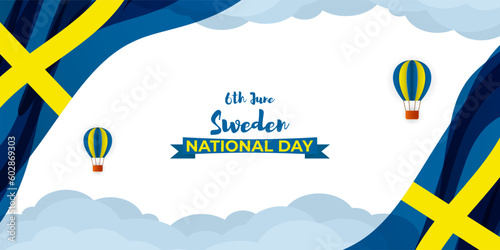 Vector illustration for Sweden National Day 6 June