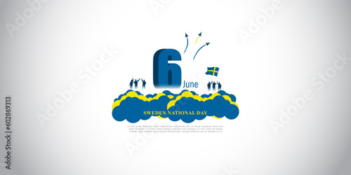 Vector illustration for Sweden National Day 6 June