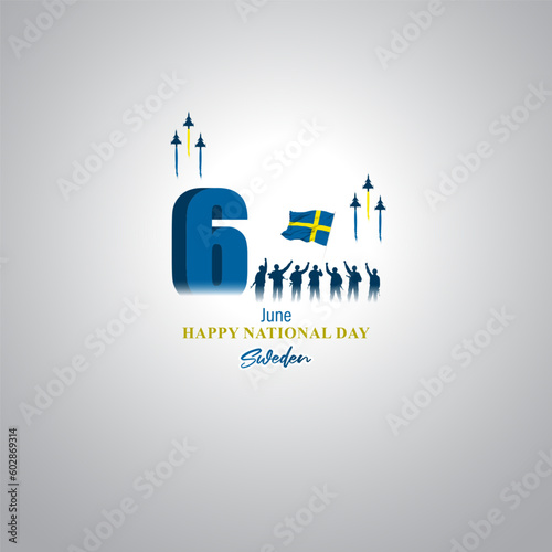 Vector illustration for Sweden National Day 6 June