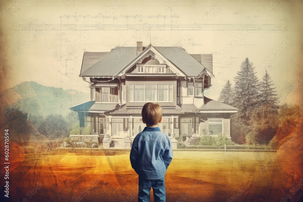 Architect house plan. Generate AI