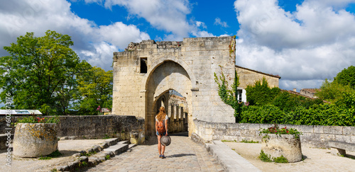 Photos Woman tourist in France- Blaye citadel, Nouvelle aquitaine, Gironde