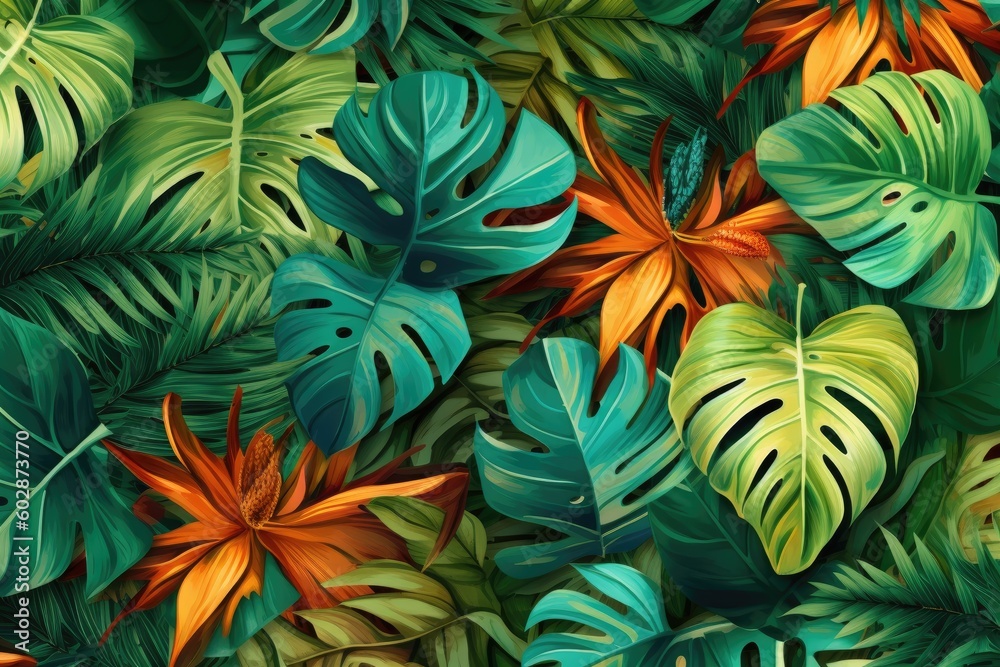 Tropical leaves