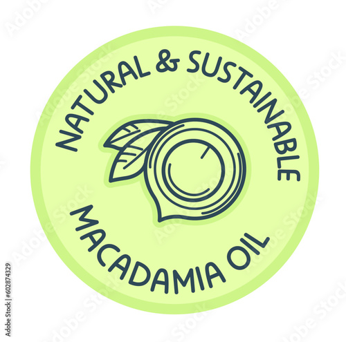 Natural and sustainable macadamia oil, product