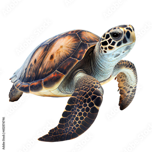 sea turtle on a white background