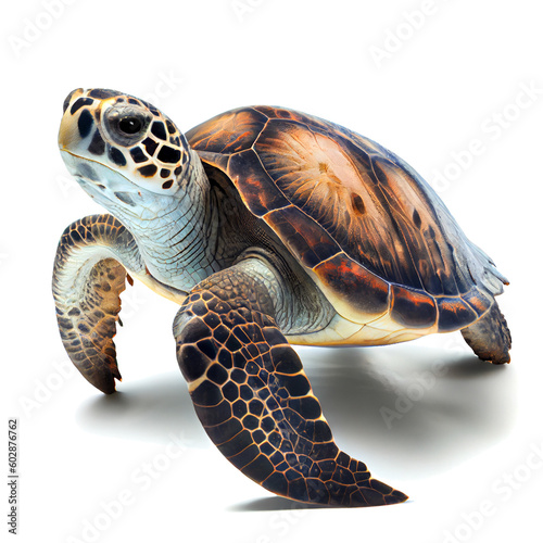 turtle on a white background. using generative AI