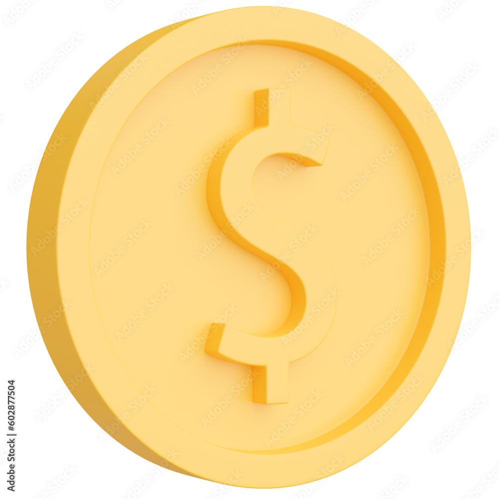 gold coins with dollar currency sign. 3d dollar coins.3d illustration gold coins with dollar currency sign. 3d dollar coins.3d illustration