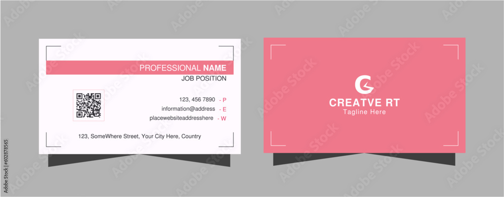 business card template. Simple and clean visiting card design for professional use.elegant corporate call card layout for company or office.	