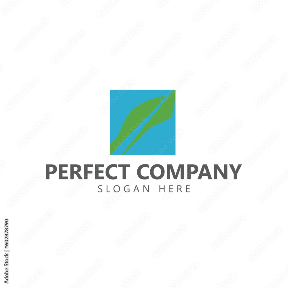 Simple green and blue square vector logo. Simple green and blue square vector logo.