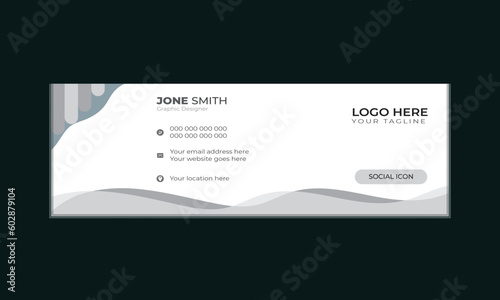 Modern & Professional Email Signatures for your Business & Personal use. It allow you to customize your email signature with your logo, social profile, you can easily change its text & color.