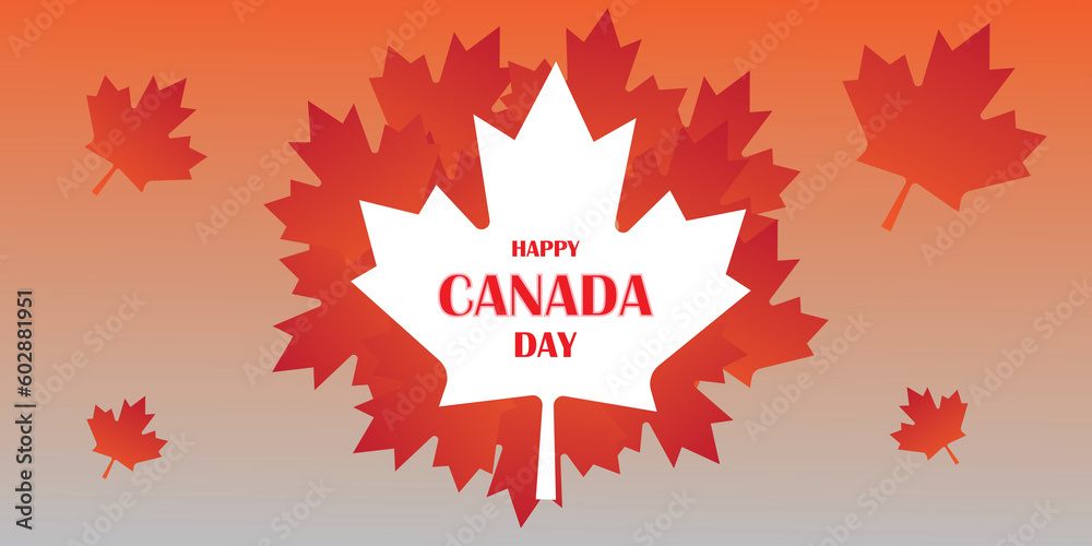 Canada Day themed background design Canada Day themed background design