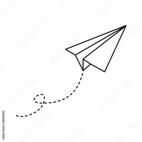 paper airplane isolated on white background