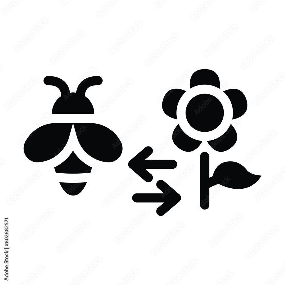 symbiosis glyph icon illustration vector graphic