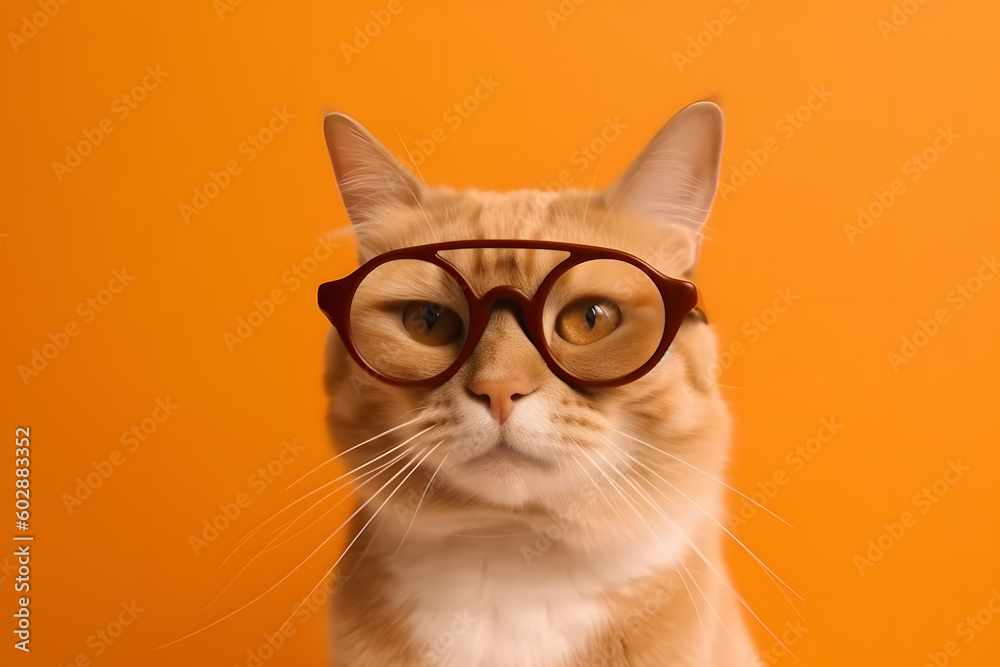 photo of cat facing in camera generative ai