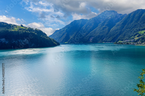 View on Firvaldsteth Lake (Lake Lucerne) near Luzern, Switzerland, Europe