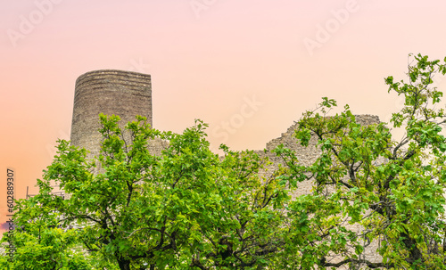 Ancient Chirag Gala tower in Azerbaijan photo