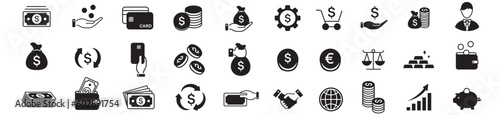 line icon of Vector business and finance