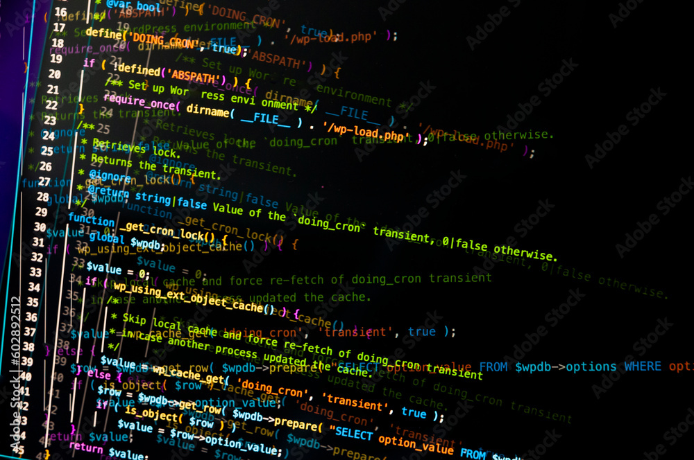 Código informático. Inteligencia artificial. Tecnología. Programación Código informático. Inteligencia artificial. Tecnología. Programación