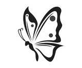 Butterfly simple conceptual logo design vector template
