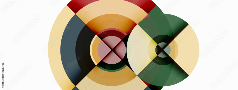 Circles with shadows trendy minimal geometric composition abstract background Circles with shadows trendy minimal geometric composition abstract background