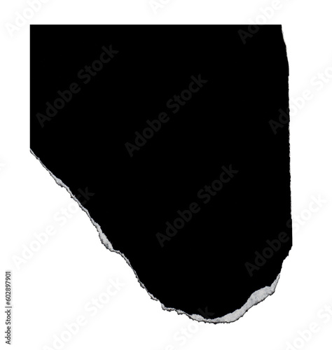 Torn Black Paper Corner