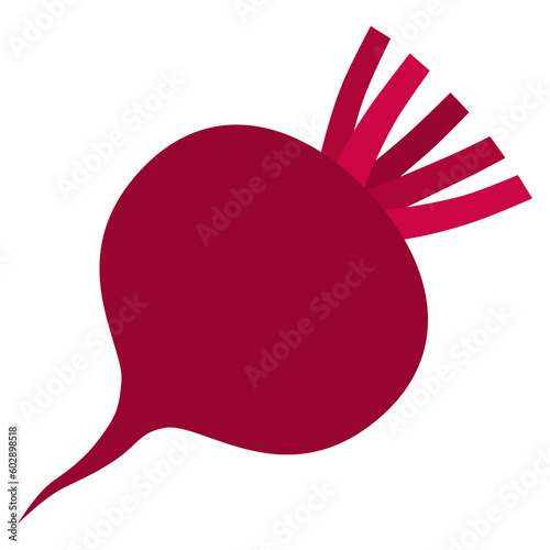 Beetroot flat icon. Vector red beetroot simple symbol on a white background.