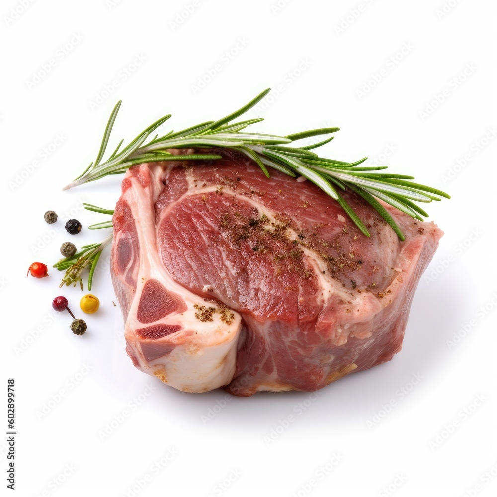 Lamb Leg Steak from the Lamb Leg. Generative AI Lamb Leg Steak from the Lamb Leg. Generative AI