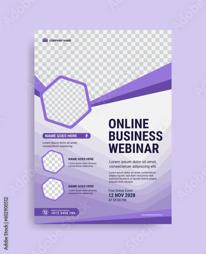 webinar business conference flyer template