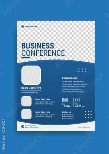 webinar business conference flyer template