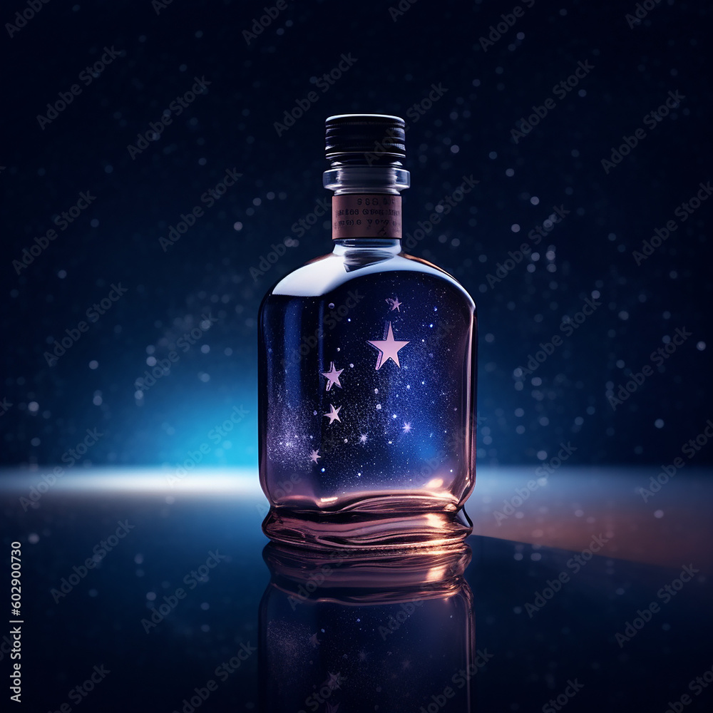 bottle of perfume on black background bottle of perfume on black background