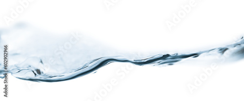 clean and transparent wave on the surface of the water on a white isolated background