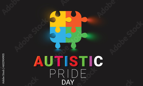 Autistic Pride Day. background, banner, card, poster, template. Vector illustration.