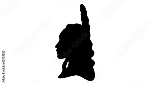 Fotografie Pocahontas silhouette