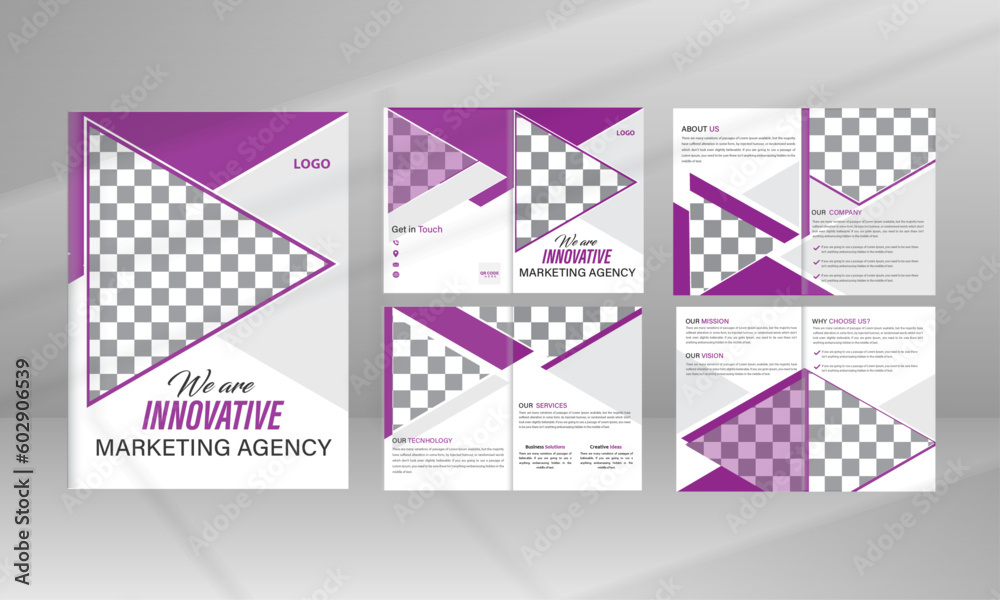 Creative Corporate Business Brochure Minimalist 8 Pages Brochure Design Template