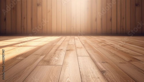 Wooden Floor. Creamy wooden floor. Interior design. Wooden background. Cream wooden floor background. © TimesLight