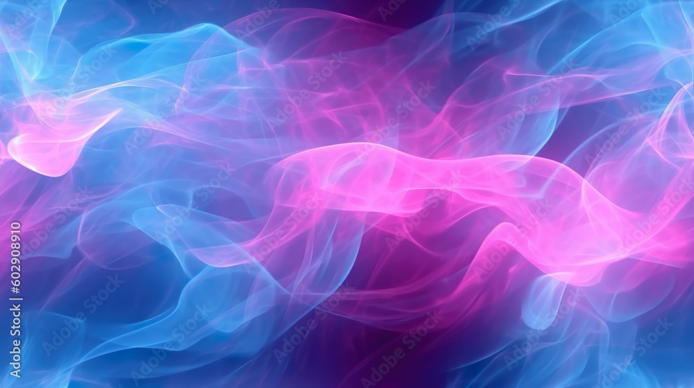 Rauch, Dampf, Kachel, Kacheln, Kachelbar, Tileable, Tile,  Nebel, Magischer Nebel, Pink, Blau Farbpartikel Textur malen abstrakter Hintergrund, generative AI