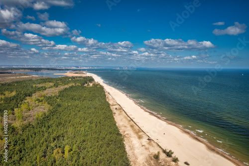 Beautiful scenery of Baltic Sea beach in Sobieszewo, Poland © Patryk Kosmider