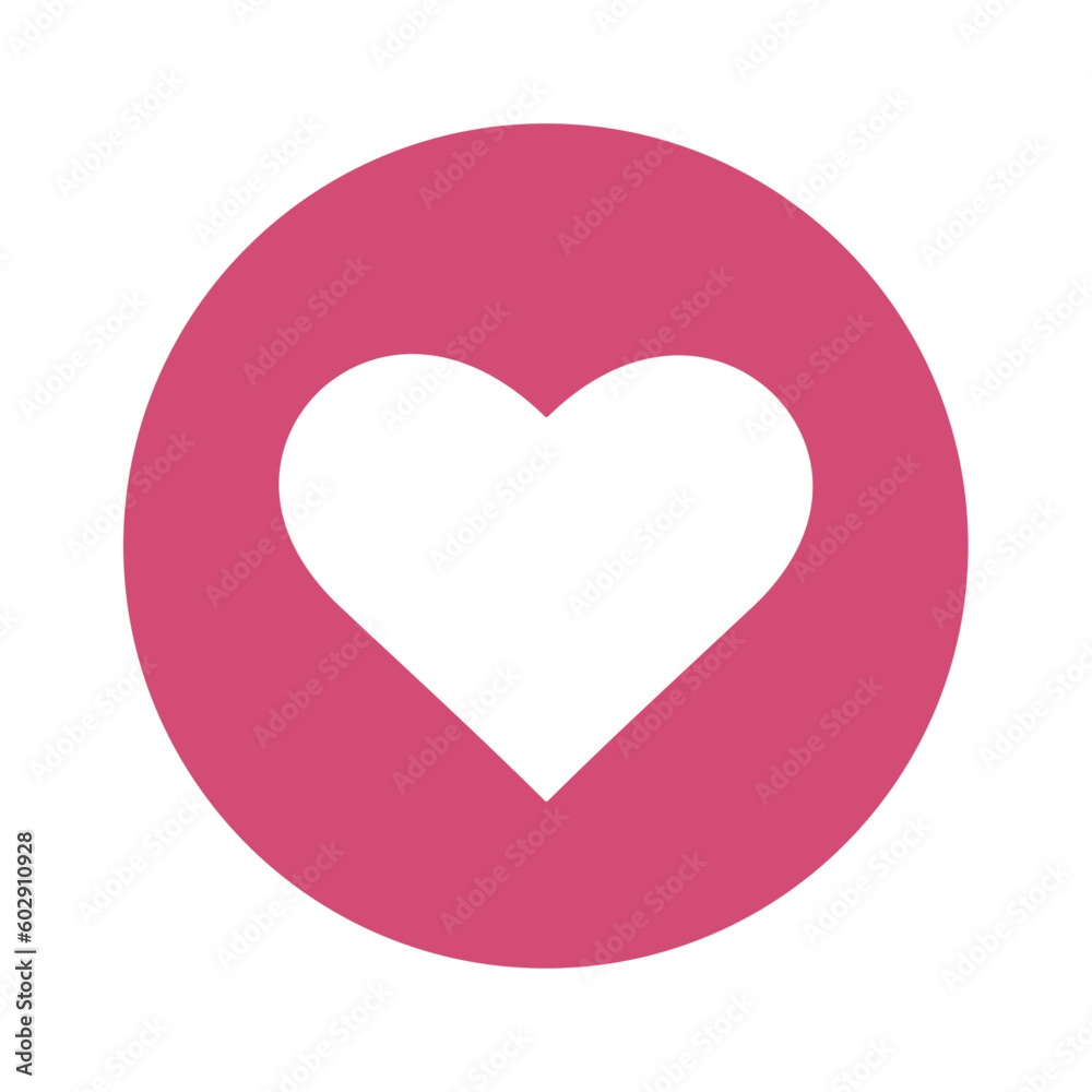 Vector simple heart pink sticker valentine, thank you for your purchase, i love you flat icon Vector simple heart pink sticker valentine, thank you for your purchase, i love you flat icon