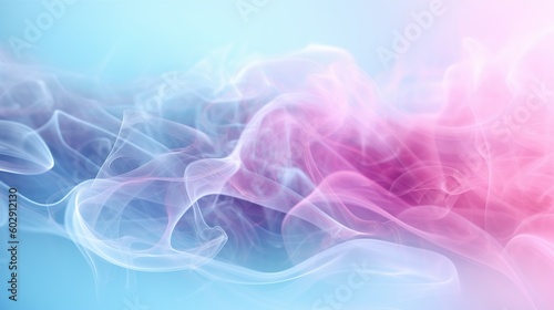 Rauch, Dampf, Nebel, Magischer Nebel, Pink, Blau Farbpartikel Textur malen abstrakter Hintergrund, generative AI