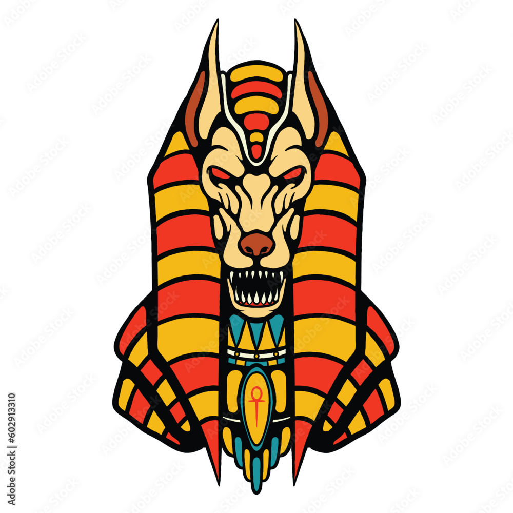 Illustration of Cute Egyptian Anubis