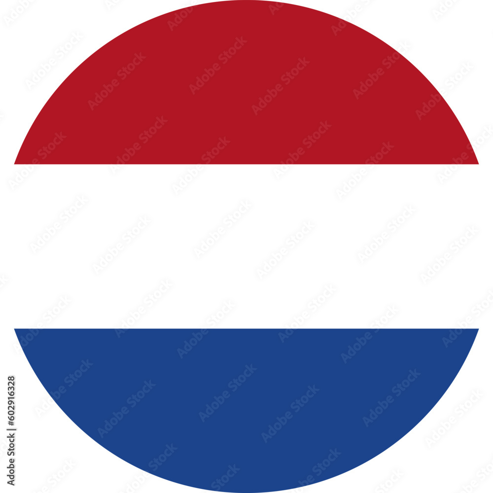 round Dutch national flag of Netherlands, Europe